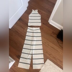 Zara striped set navy and cream- great condition from a few seasons ago